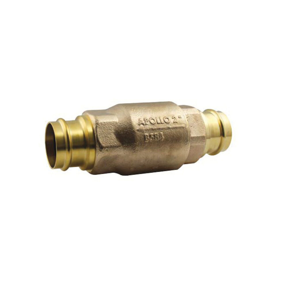 ApolloPress® 61LF-103-01PR CVB Standard In-Line Check Valve, 1/2", Press,  Low Lead Compliance: Yes, 1.4 gpm, 1.4 gpm, Bronze Body