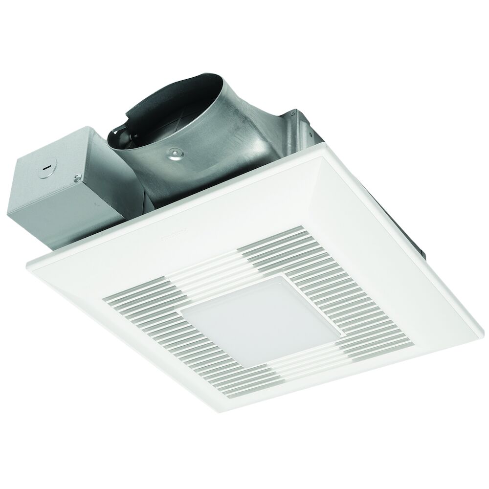 FV-0510VSL1 Ventilation Fan/Light With ECM Motor, L-Shaped Mounting Bracket, Steel Housing