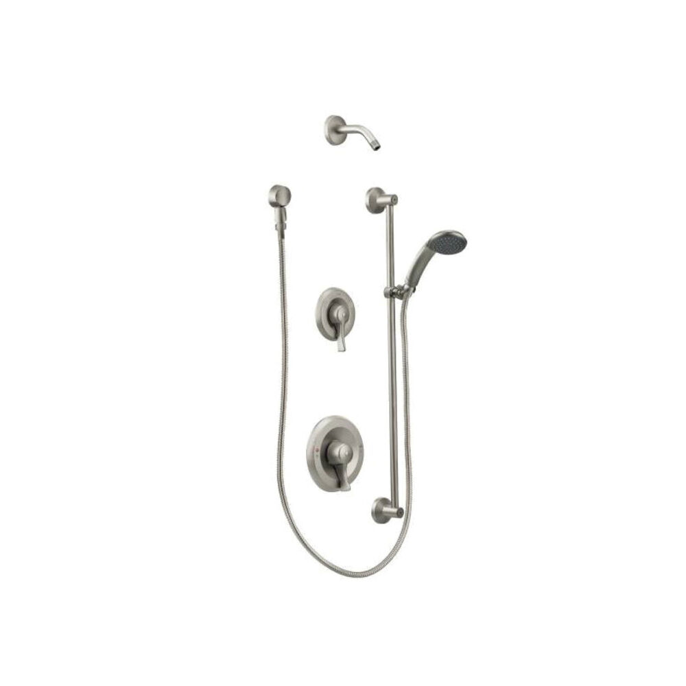Moen® T8342NHCBN Classic™ Posi-Temp® Trim Kit w/o Shower Head, 3-5/16" Dia, 2.5 gpm, Classic Brushed Nickel, Domestic