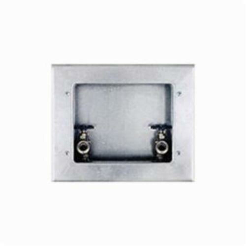 Guy Gray™ 82032 Center Drain Washing Machine Outlet Box With Valve, Steel, Galvanized, Domestic