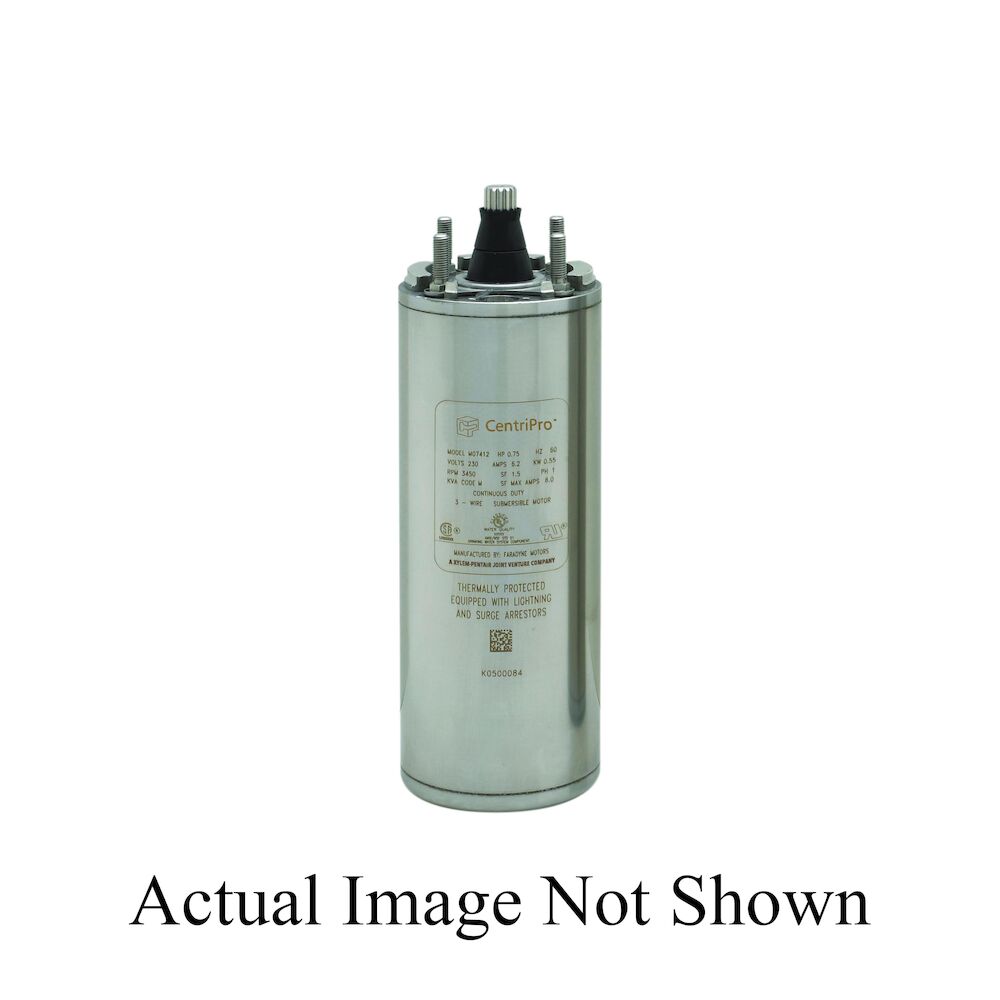 CentriPro® M05432 Submersible Pump Motor, 1/2 hp, 230 V, 60 Hz, 3 ph, 3450 rpm, Top End/Bottom Mount