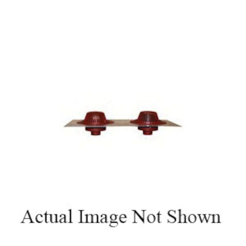 WADE 527534 3041 Combination Roof and Overflow Drain With Flange, Push-On Gasket Connection, Cast Iron Drain