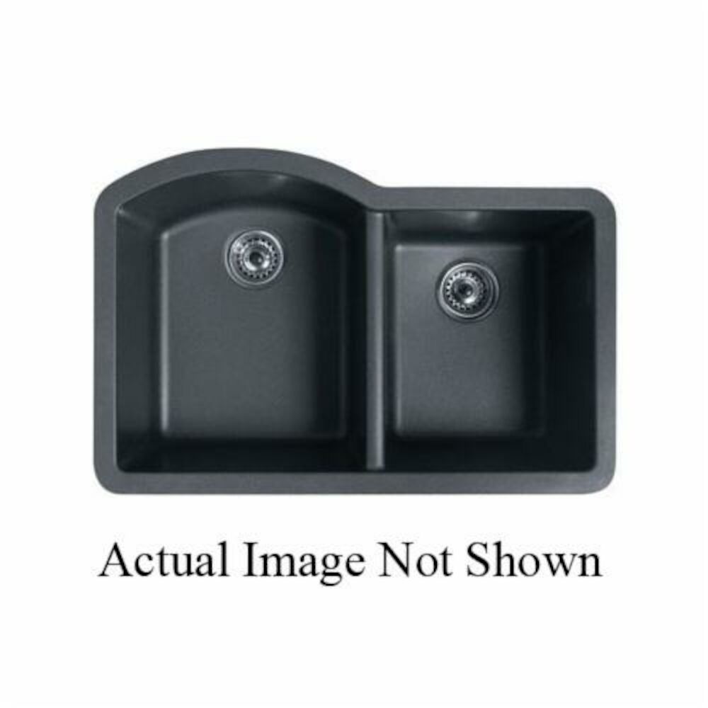 QUDB-3322-077 Kitchen Sink, Under Mount, Quartz, Nero