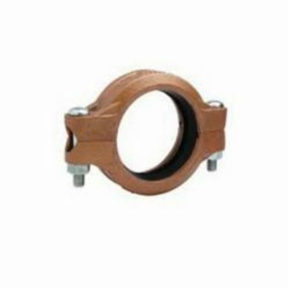 Grinnell Fire 67225EN3 Rigid Coupling With Grade "EN" Tri-Seal Gasket, 2-1/2 in, Grooved, Ductile Iron, Copper Acrylic Enamel