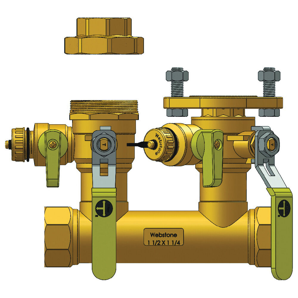 Webstone Hydro-Core™ H-48765-45 Hydronic Valve Manifold, Brass, Import