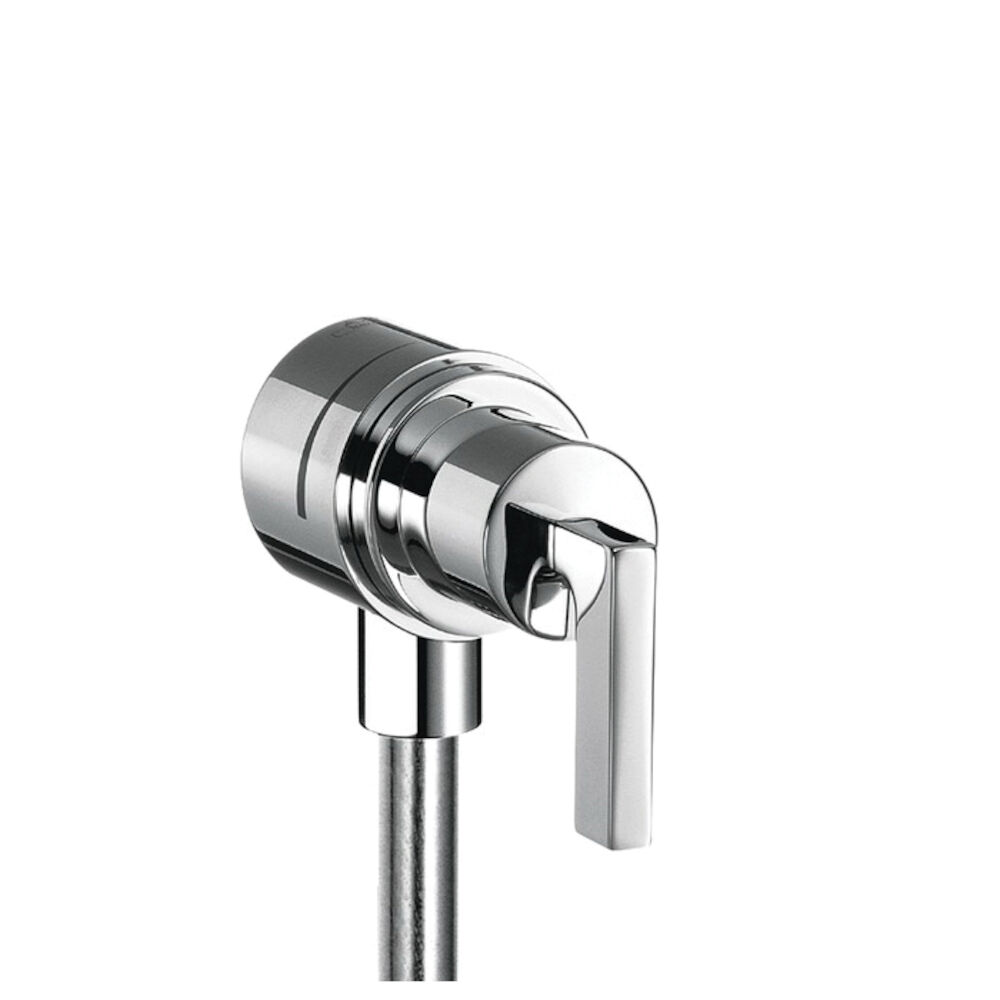 AXOR 39882001 Citterio Fix Fit Wall Outlet, 1/2" NPT, Brass, Chrome Plated, Import