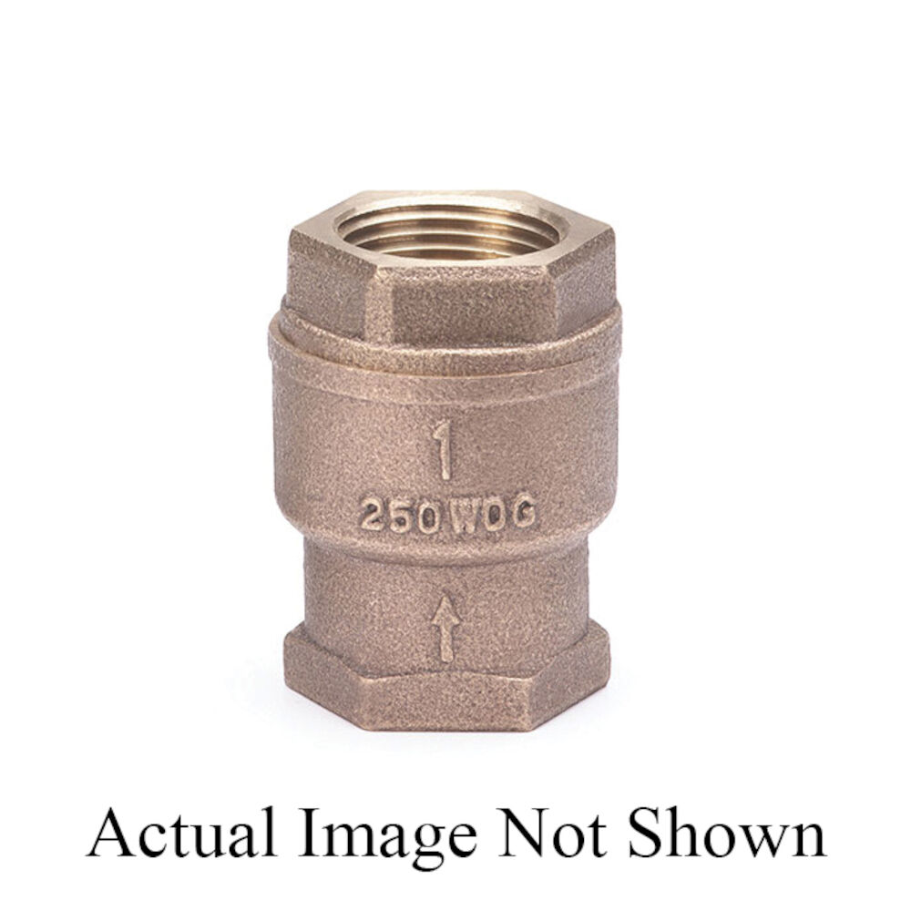 Milwaukee Valve 548B-112 Spring Loaded Lift Check Valve, 1-1/2 in, FNPT, Bronze Body