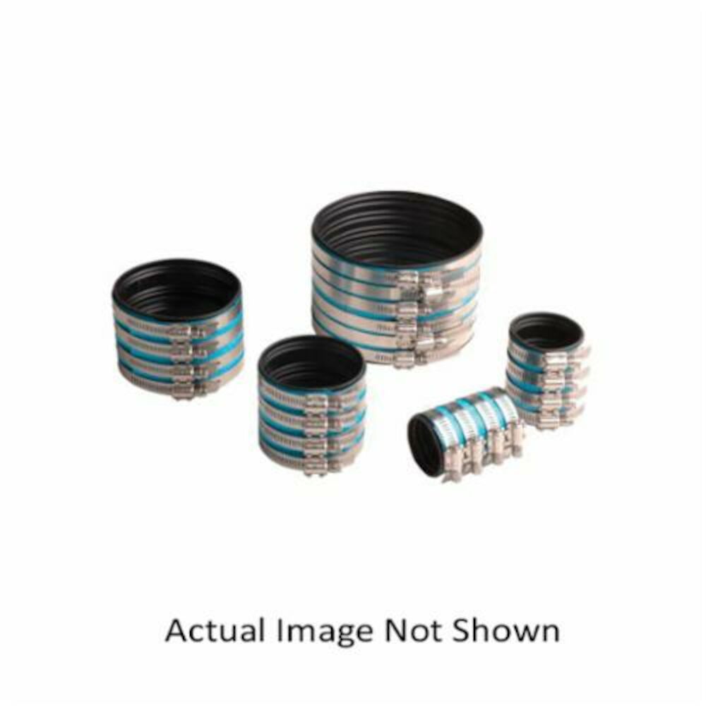 Mission 1901115 Heavy Duty Heavy Weight No-Hub Coupling, 1-1/2", Cast Iron, Stainless Steel