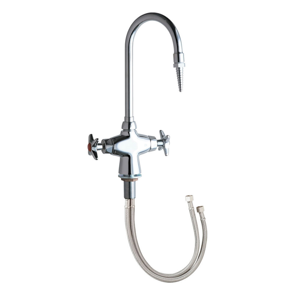 Chicago Faucet® 929-CP Hot and Cold Water Mixing Faucet, Chrome Plated, Commercial