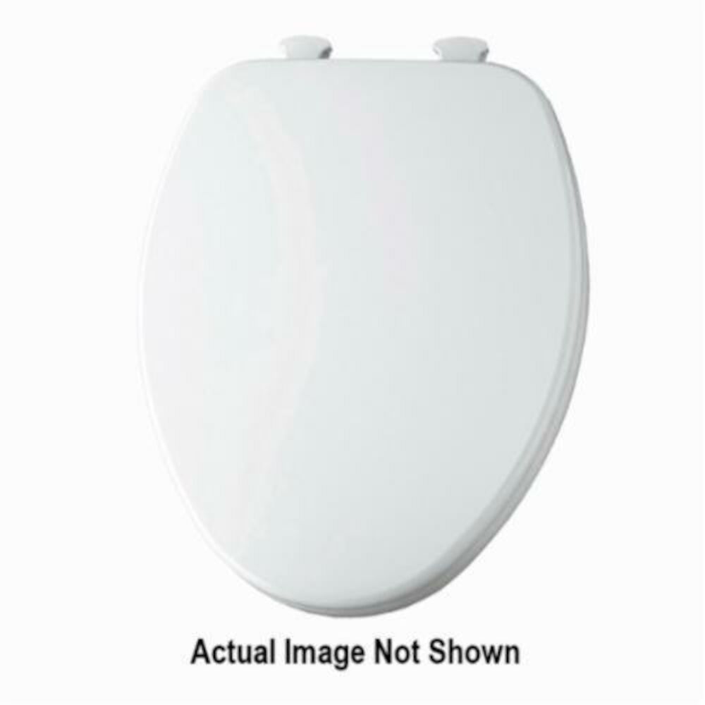 Church® 585EC 000 Toilet Seat w/ Cover, Elongated Bowl, Closed Front, Wood, White