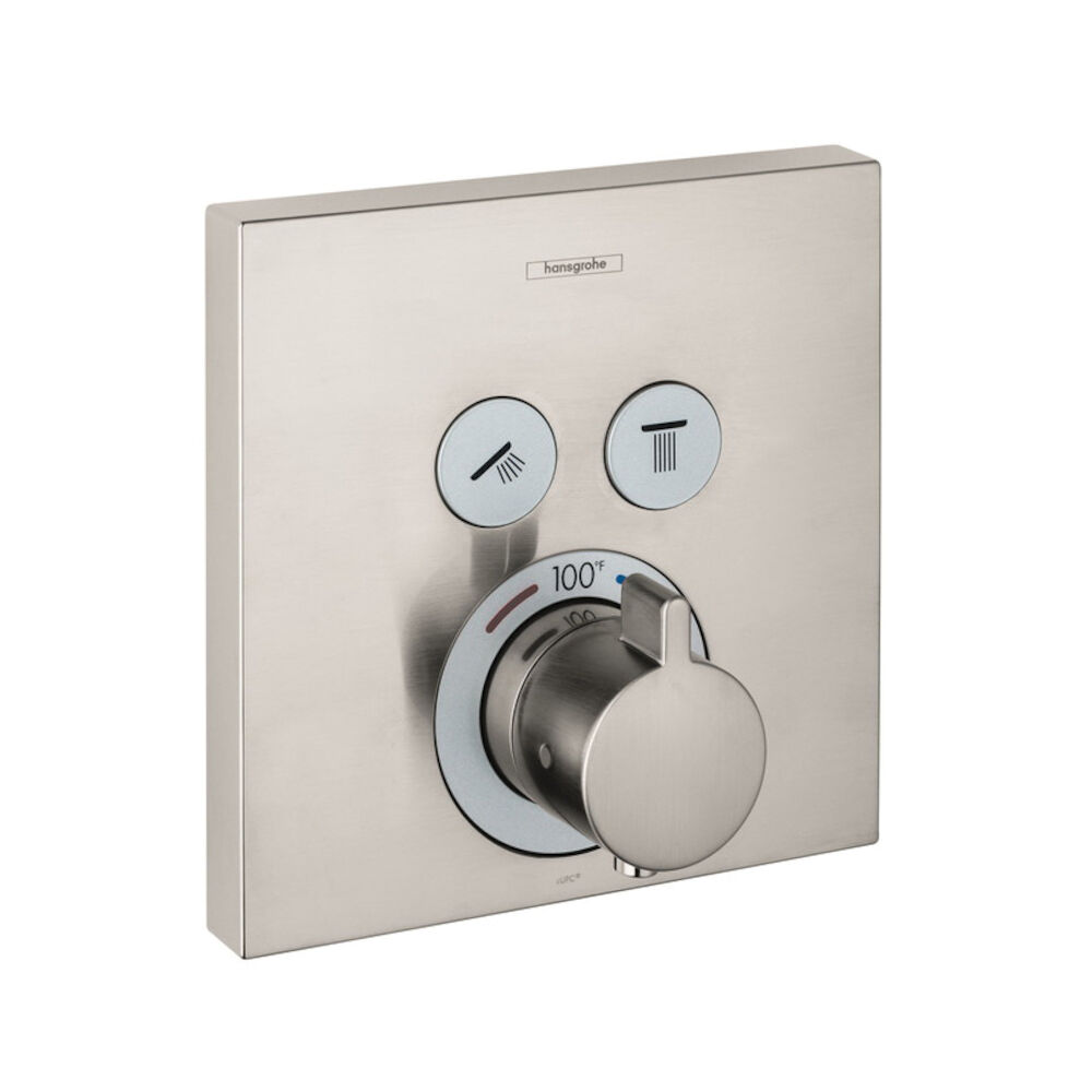 Hansgrohe 15743821 ShowerSelect Round Thermostatic Trim, Brushed Nickel