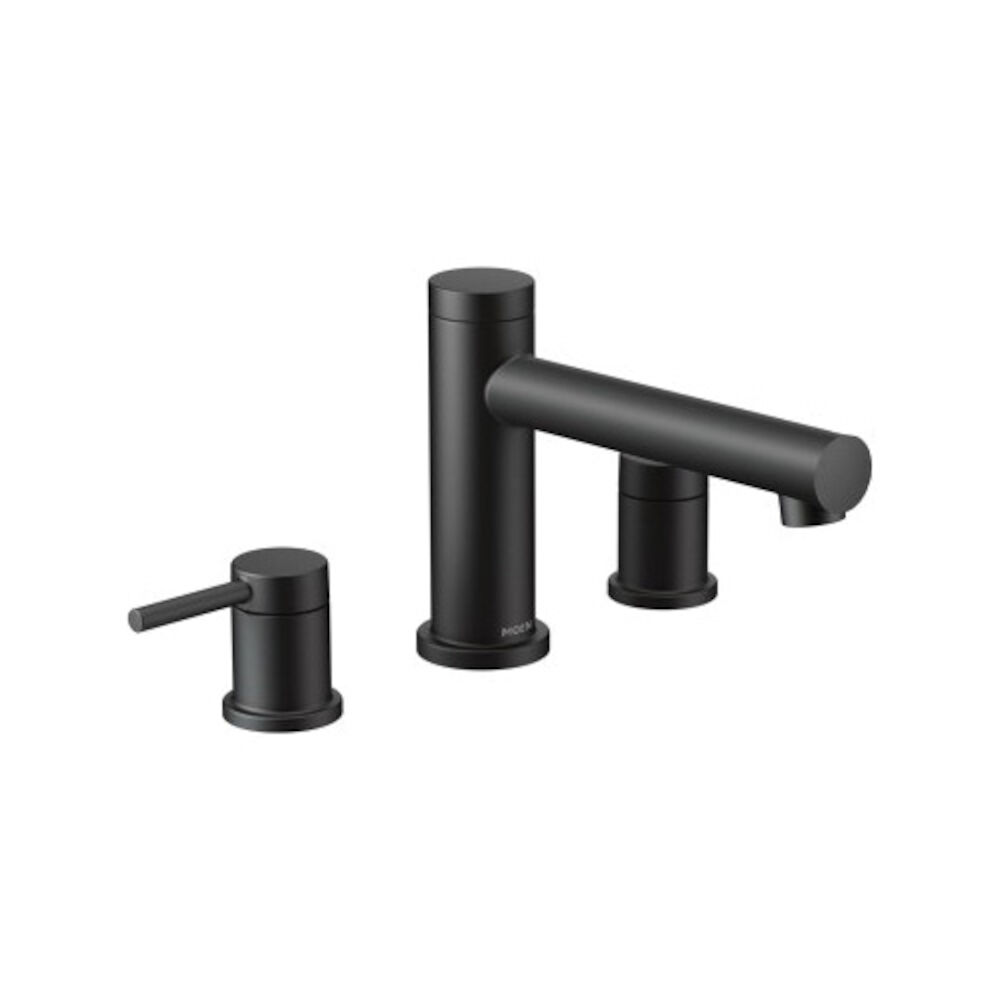 Moen® T393BL Roman Tub Faucet, Align™, 10" Center, Matte Black, 2 Handles, Function: Traditional, Domestic