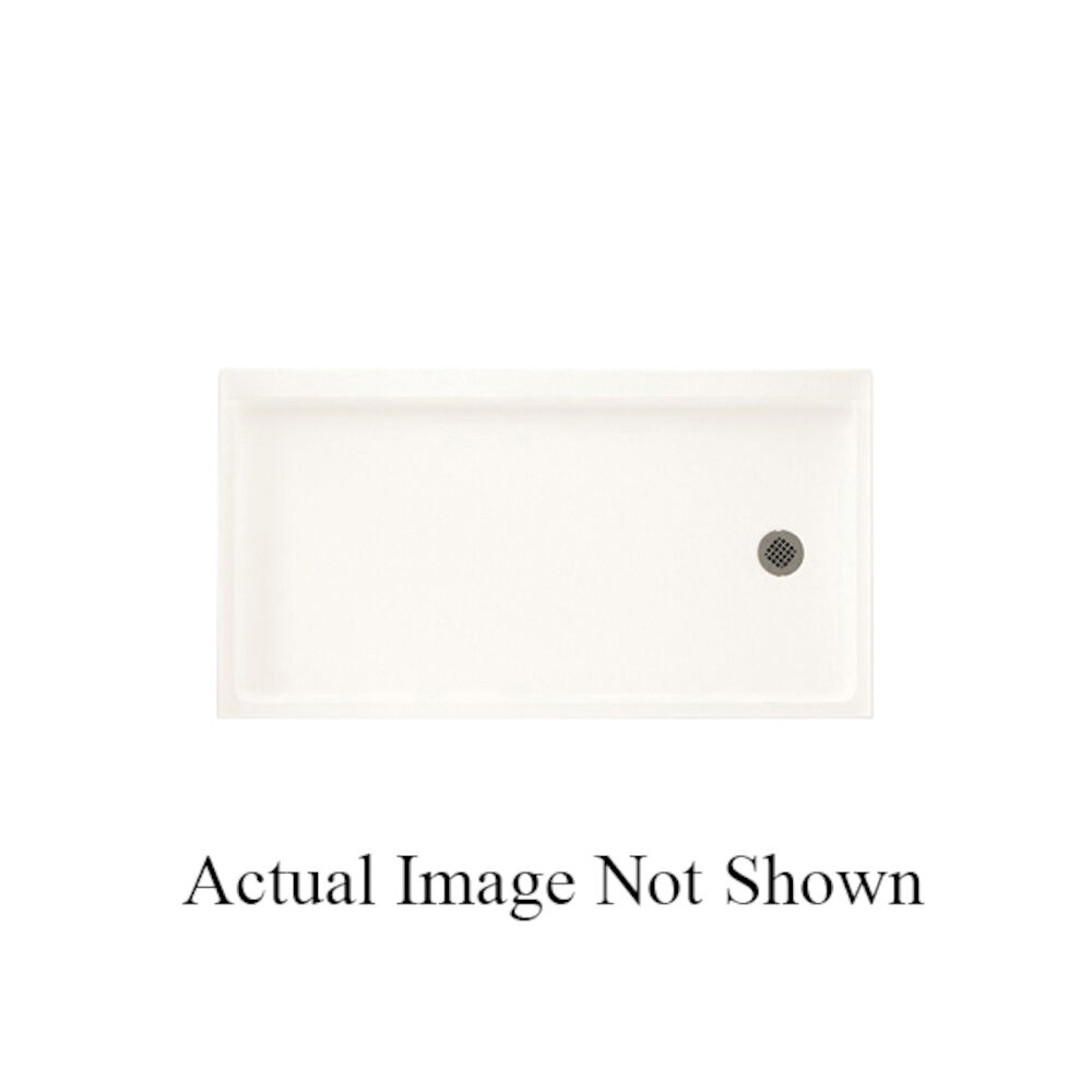Swan® FR03260LM.037 FR-3260 Retrofit Shower Floor, Satin Bone, Left Hand Drain, 60 in Wx32 in D, Domestic