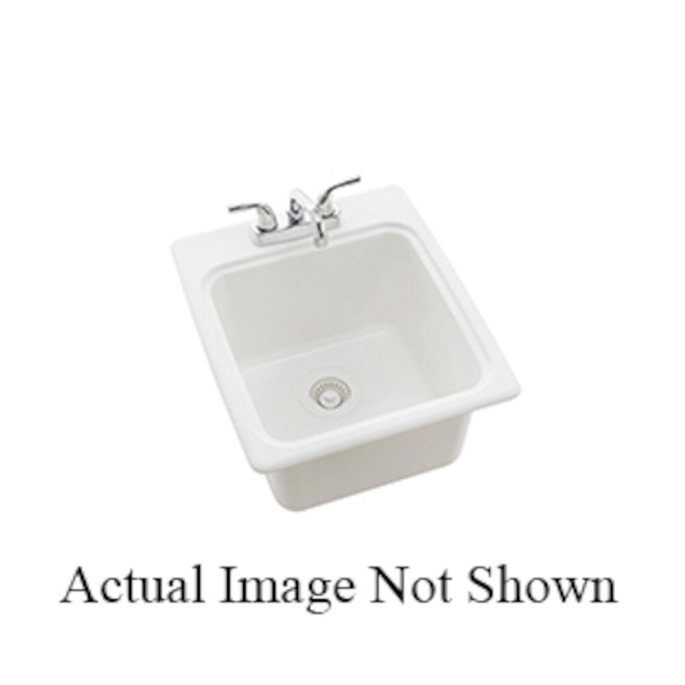 SSUS2000.101 Compact Utility Sink, Rectangular, Drop-In/Under Mount, Swanstone Solid Surface, Matte White