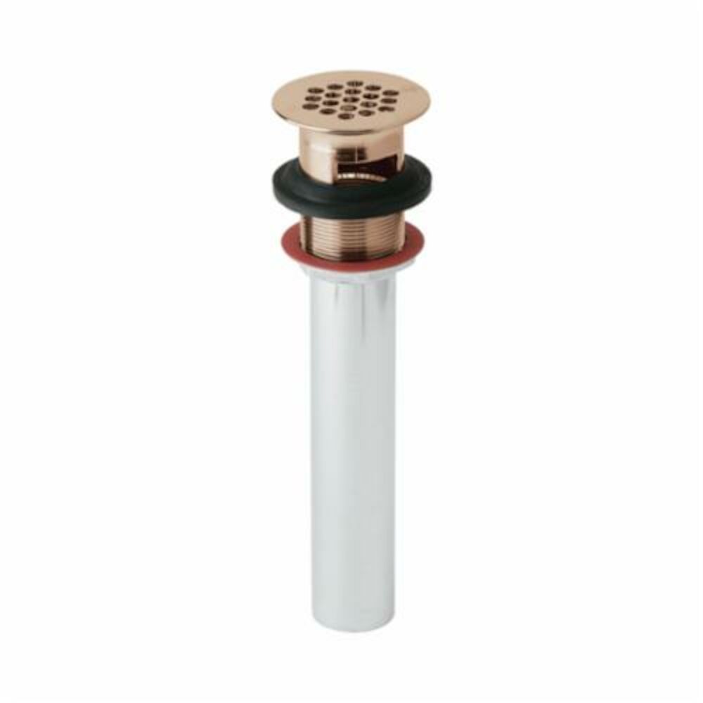 LK174-CU Perforated Grid Drain Fitting, Lustrous Satin, CuVerro Antimicrobial Copper Drain