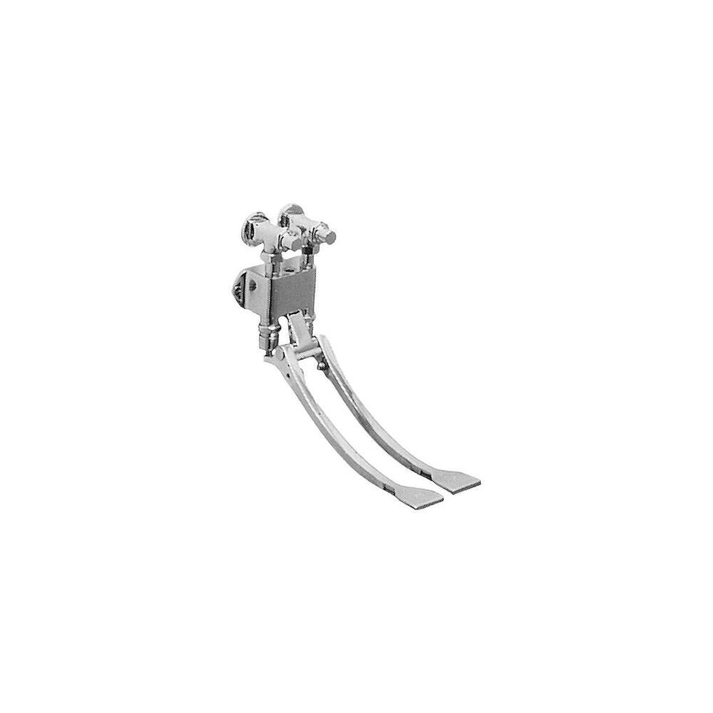 LK398C Double Pedal Valve With Mounting Package, 1/2x3/8 in, Female, Chrome Plated, Domestic, Residential