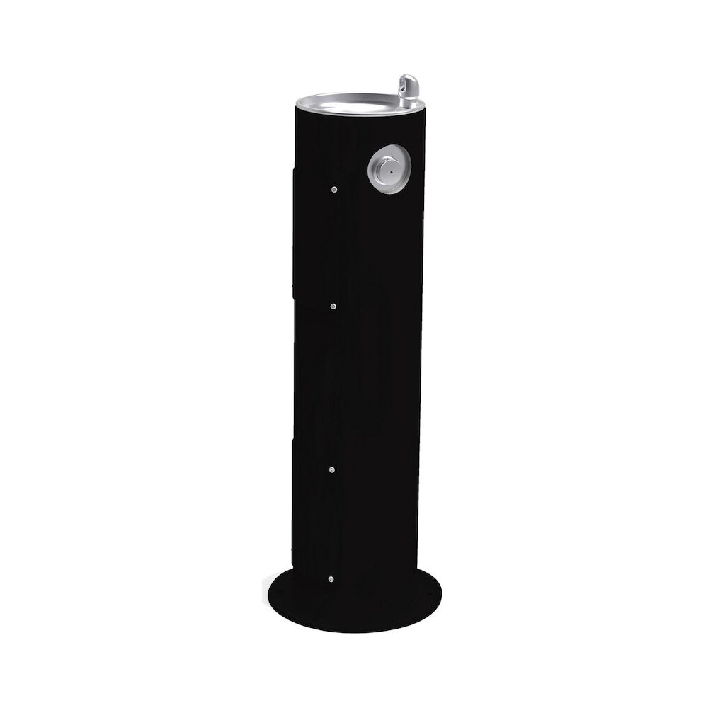 LK4400BLK Non-Filtered Outdoor Pedestal Fountain, Pushbutton Operation, Non-Refrigerated Chilling, 1 Station, Black, Domestic