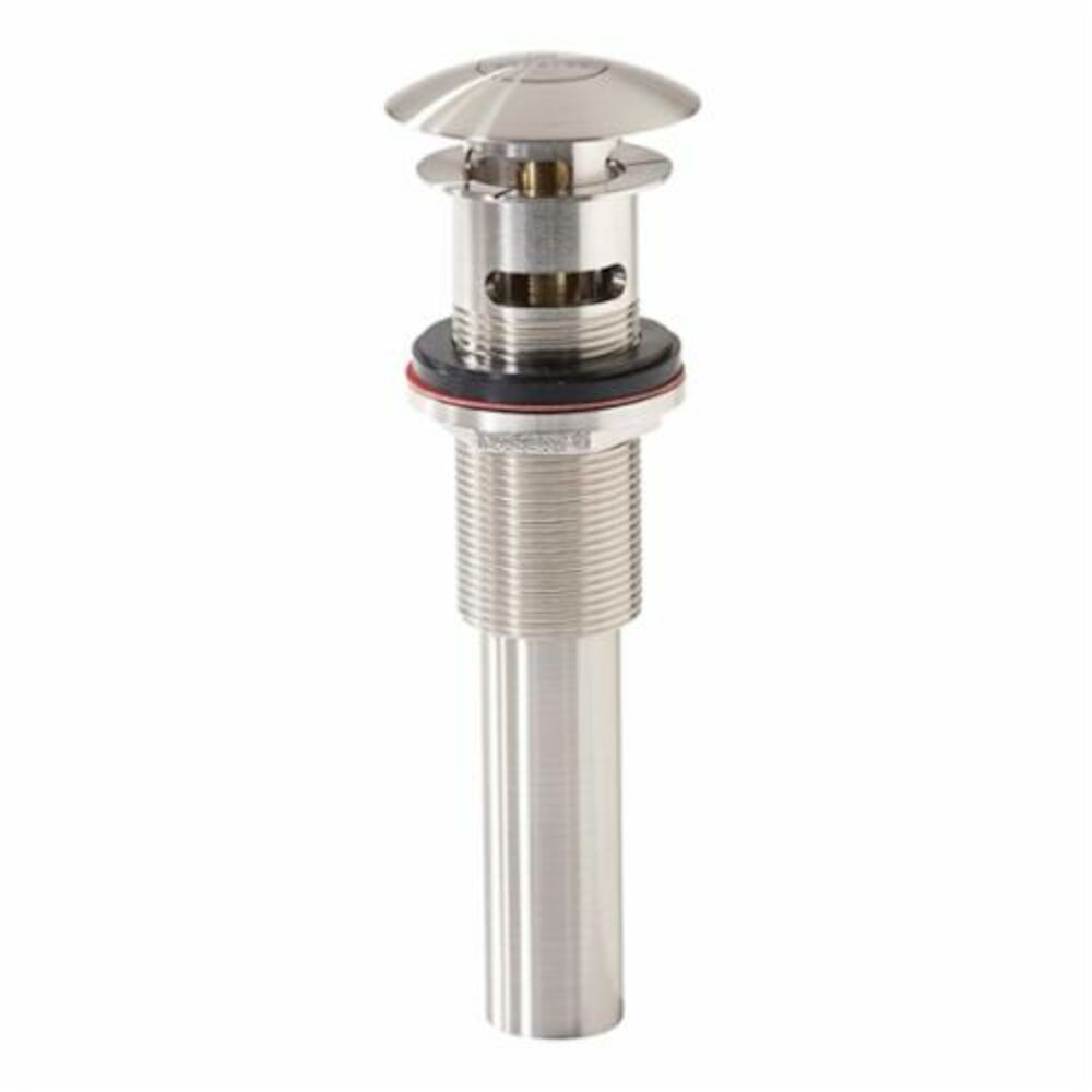DECOLAV® 9297-SN Decorative Umbrella Top Drain, Satin Nickel, Overflow Yes/No: Yes, Solid Brass Drain, Includes Lift Rod: No
