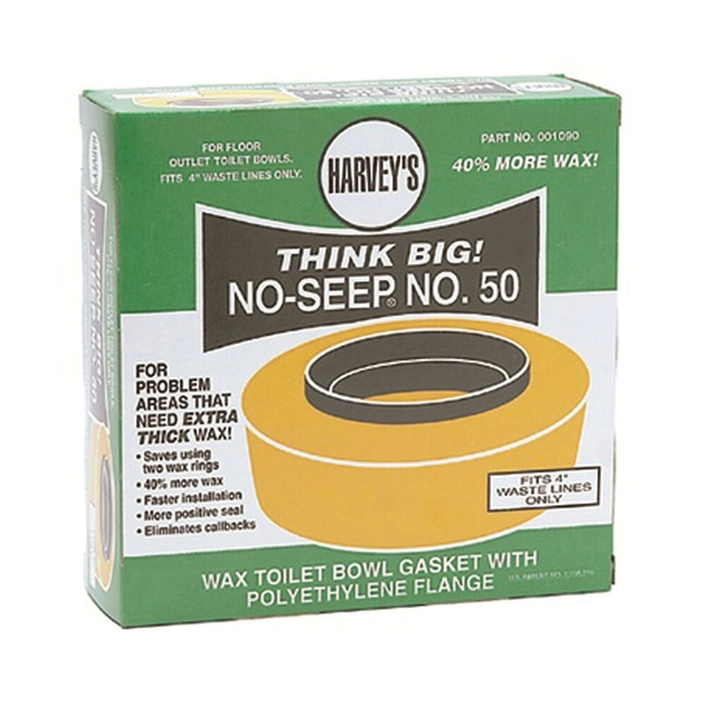 Harvey® 1090 No-Seep® No. 50 Extra Thick Wax Gasket w/ Plastic Flange