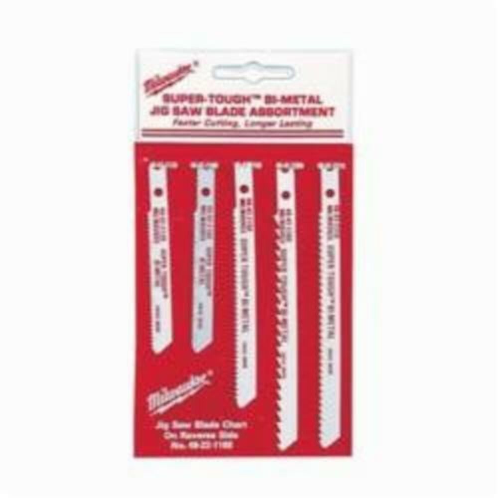 Milwaukee® Tool 49-22-1168 General Purpose Heavy Duty Jig Saw Blade Set, 5 Pieces, U-Shank