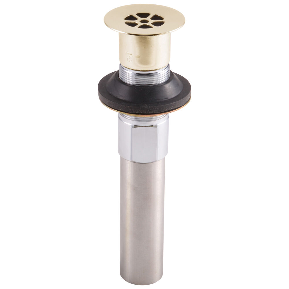 Delta Zura® Grid Strainer - Less Overflow - Bathroom, Polished Nickel