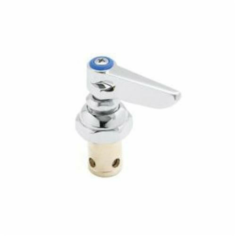 T & S 002713-40 Left Hand External Eterna Cold Faucet Spindle, Metal, Chrome Plated