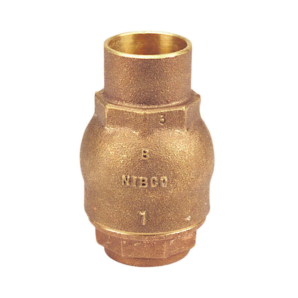 NIBCO® Ring Check® NJ7P008 S-480 Lift In-Line Check Valve, 3/4 in, Solder, Bronze Body, Domestic