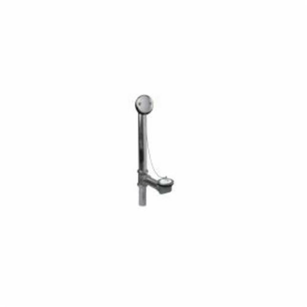 973-3702C04 Waste and Overflow Bath Drain With Trim, Chain and Stopper, Brass, Domestic