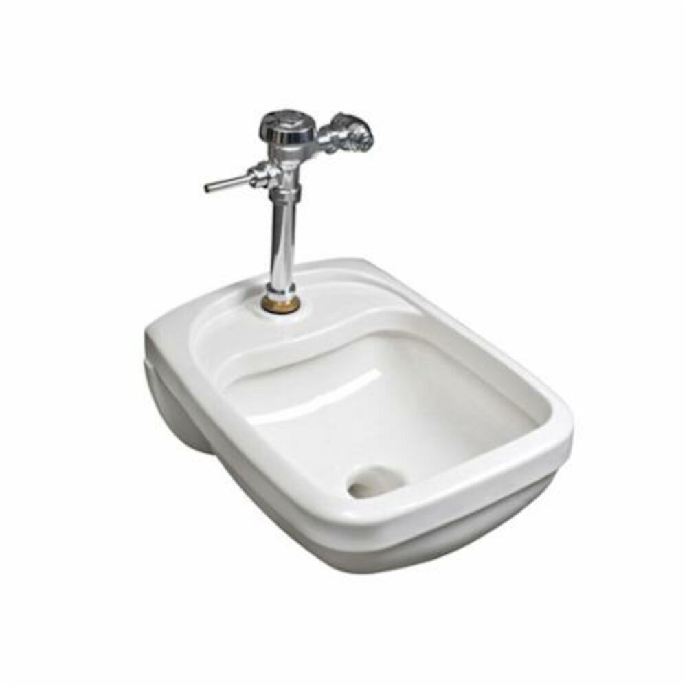 Mansfield® 3072 WH Medajean® Clinical Sink, Rectangular, 20 in Wx24-1/2 in H, Vitreous China, White, Domestic
