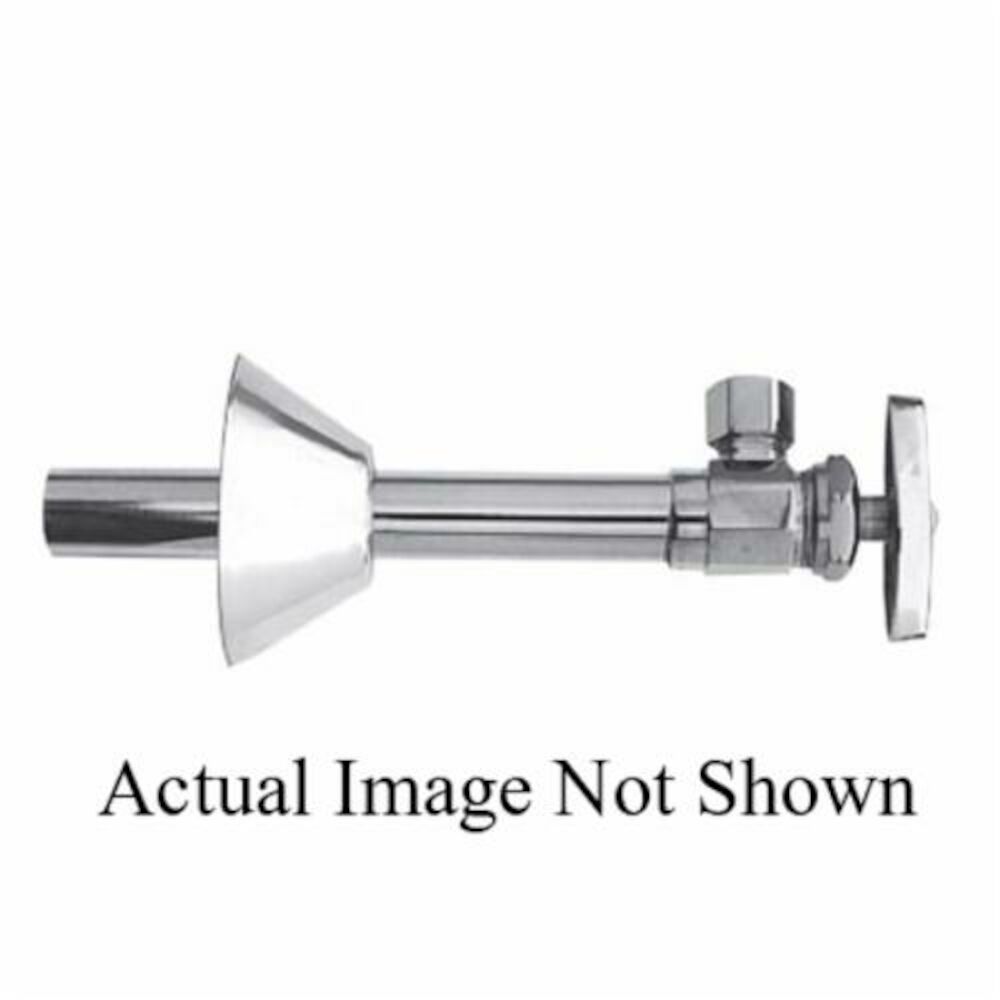 Newport Brass® 416/15S Angle Valve Kit, 1/2x3/8" Nominal, CxOD Compression, Solid Brass Body, Satin Nickel