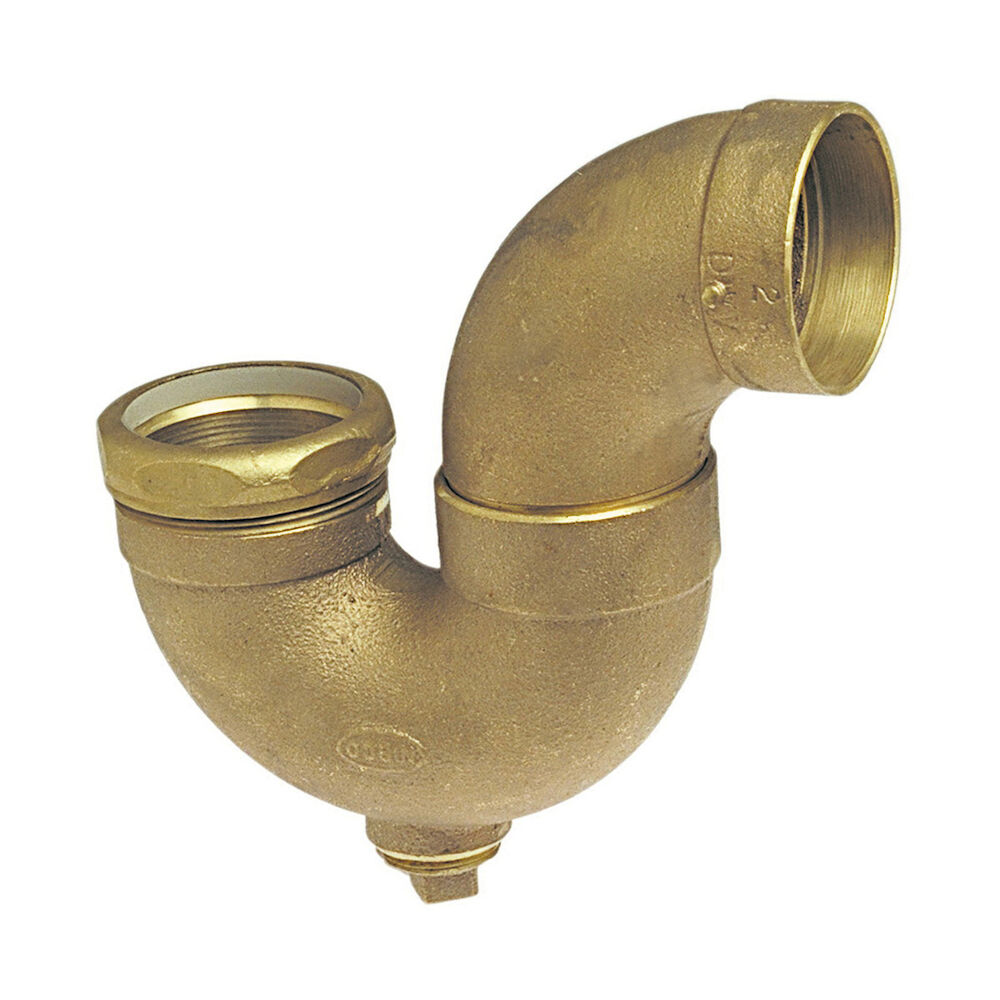 NIBCO® 880 DWV P-Trap w/ Cleanout, 2", Cast Bronze, CxSlip Joint Connection, Import