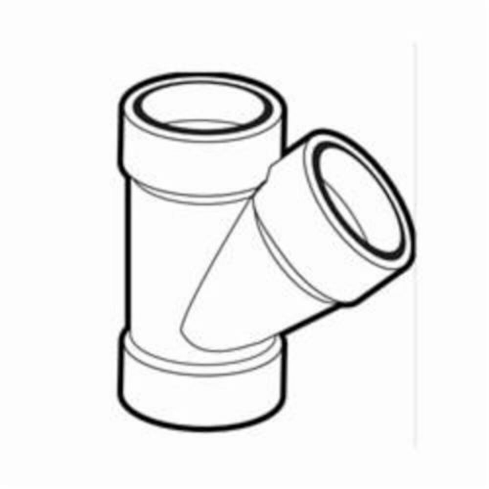 IPEX 414133BC Sewer 45 deg Wye, 3 in, Hub, PVC