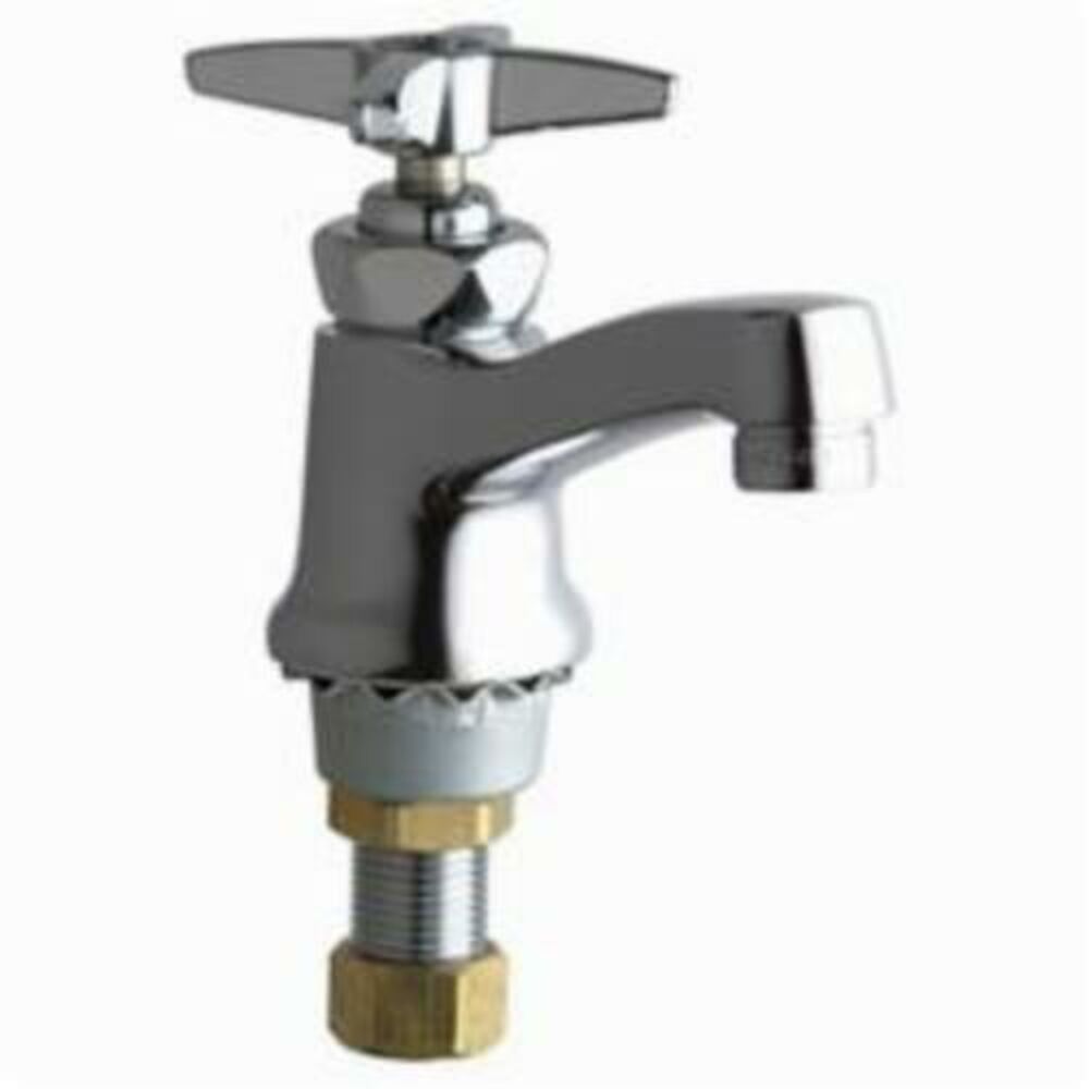 Chicago Faucet® 701-COLDABCP Single Supply Cold Water Sink Faucet, 2.2 gpm, Chrome Plated, 1 Handles, Domestic, Commercial