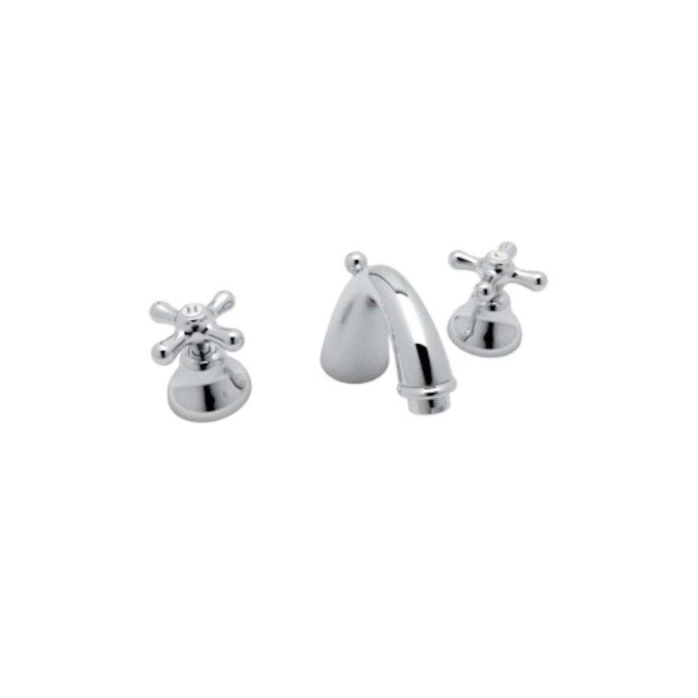 A2707XM-APC-2 Italian Country Bath Verona Widespread Lavatory Faucet, Polished Chrome, Pop-Up Drain