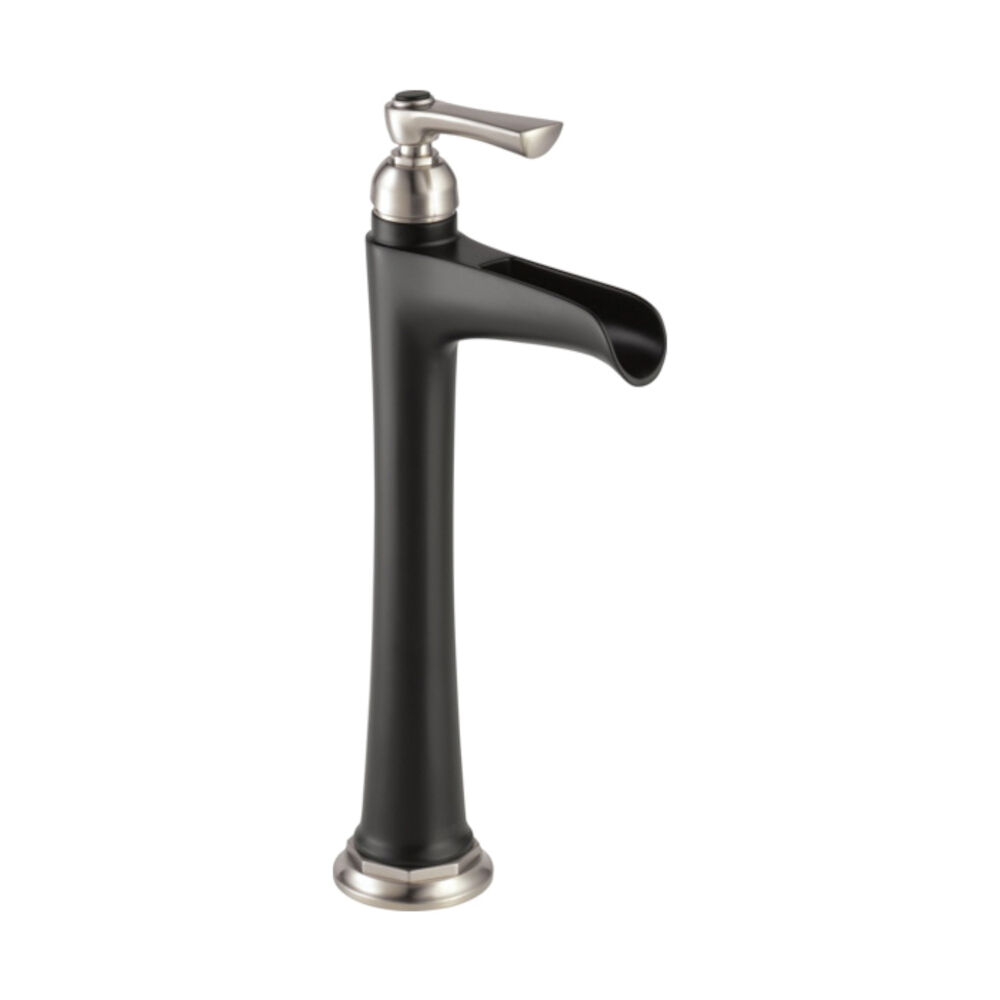 Brizo Rook® Single-Handle Vessel Lavatory Faucet with Channel Spout 1.2 GPM, Luxe Nickel  /Matte Black