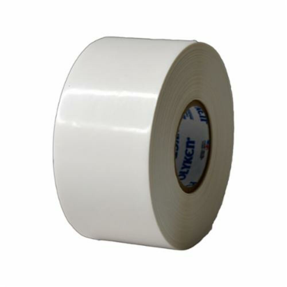 Polyken® 1086543 827 Premium Film Tape, 48 mm Wx33 m L, 8 mil THK, White