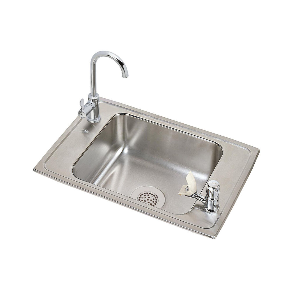 CDKAD2517VRC Celebrity Classroom Sink and Faucet Kit, Rectangular, 304 Stainless Steel, Brushed Satin