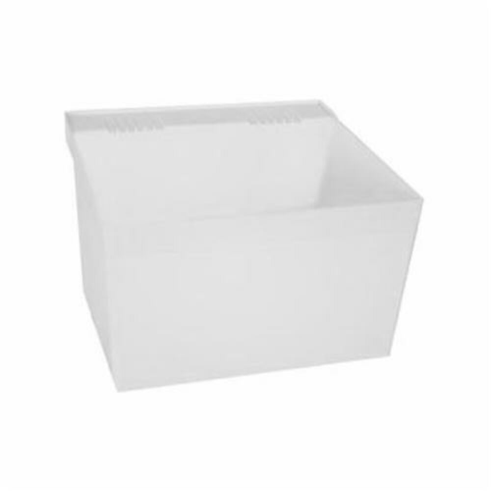 FIAT® SERV-A-SINK® L1 Molded Stone Laundry Tub With Hanger, Rectangular, 23" W x 21-1/2" Dx33-1/2" H, Wall Mount, Steel, White