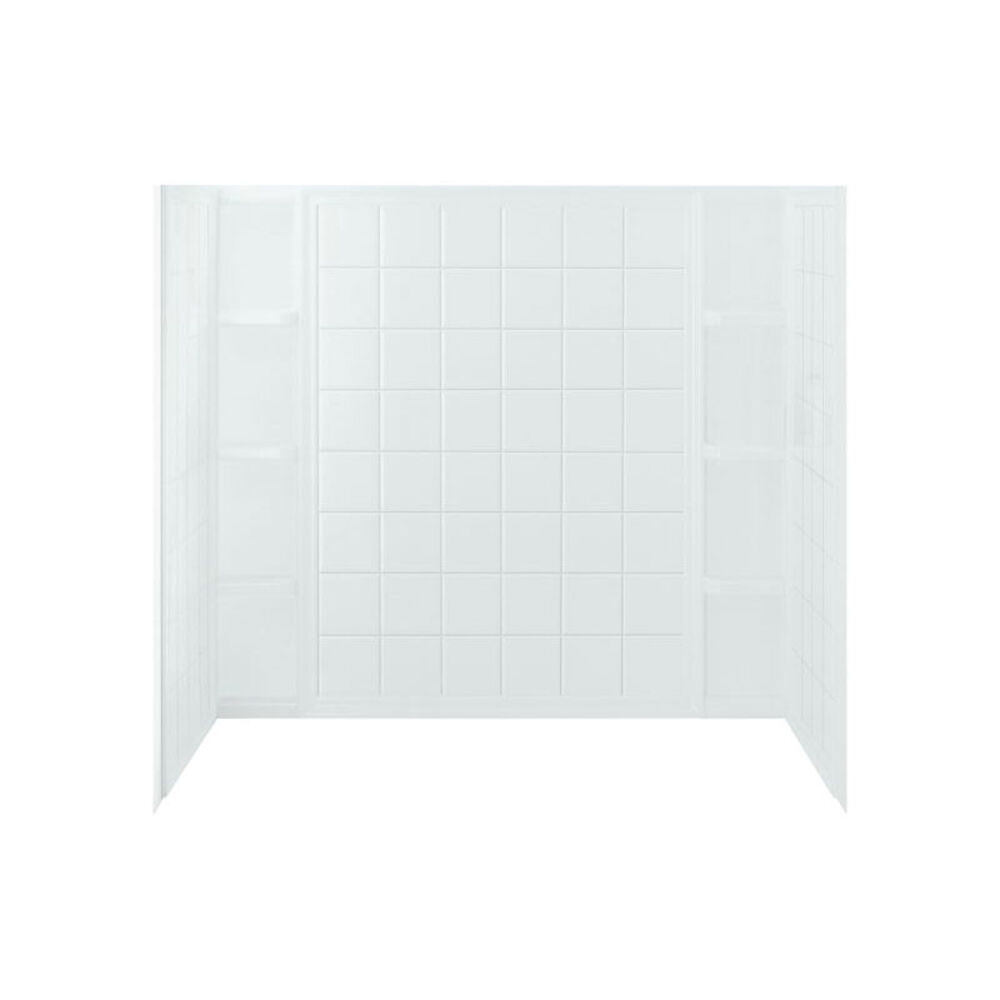 Sterling® 71104100-0 Ensemble™ Bath/Shower Wall Set, 60" Lx37-1/2" Wx54-1/4" H, Solid Vikrell®
