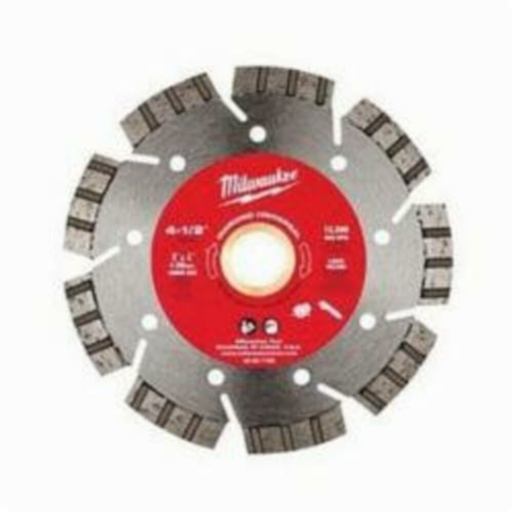 Milwaukee® Tool 49-93-7105 Universal Segmented-Turbo Circular Diamond Saw Blade, 4-1/2" Blade, 7/8 in, 20 mm, 5/8 in
