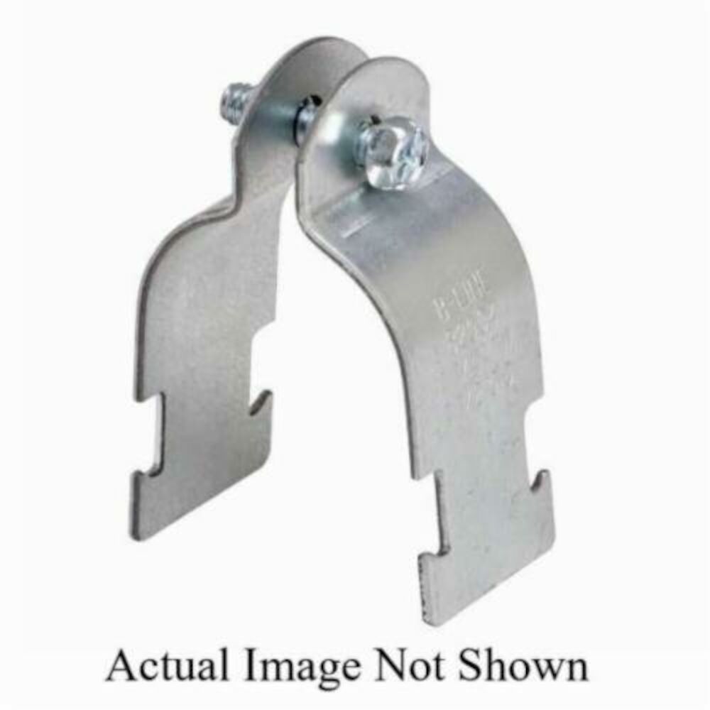 B-Line B2024PAZN Pre-Assembled Conduit/Pipe Clamp, 3/8" Conduit, 300 lb Load, 3/8" OD, Low Carbon Steel