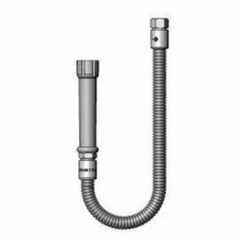 T & S B-0028-H Flexible Hose w/ Gray Handle, 3/4-14 UN Female Inlet/Outlet, 28" Stainless Steel Spray Hose