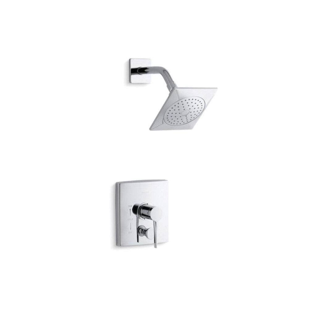 Kohler® T14777-4-CP Stance® Rite-Temp® Shower Trim Set, 2.5 gpm Shower, Polished Chrome
