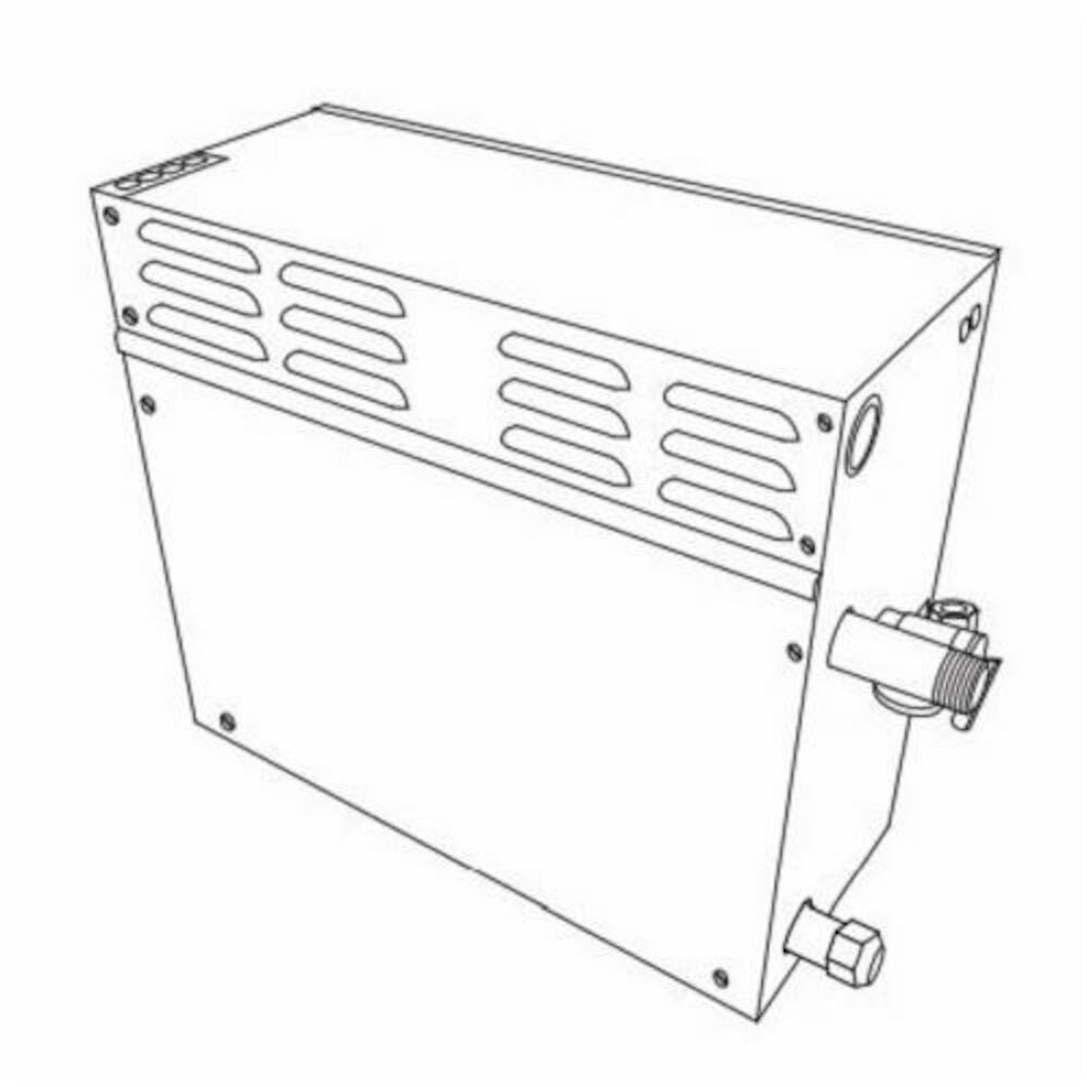 Steamist® 1520 Steam Generator, 3/4" MNPT Steam Outlet, Auto Drain, 3/8" Compression Water Inlet, 240 V, 63 A