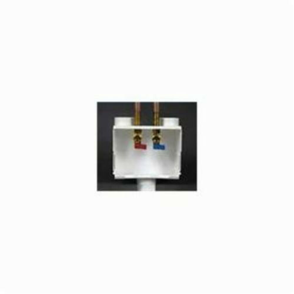 Water-Tite DU-ALL™ 82052 Outlet Box w/ Quart Turn Valve, 1/2" C, Brass, White