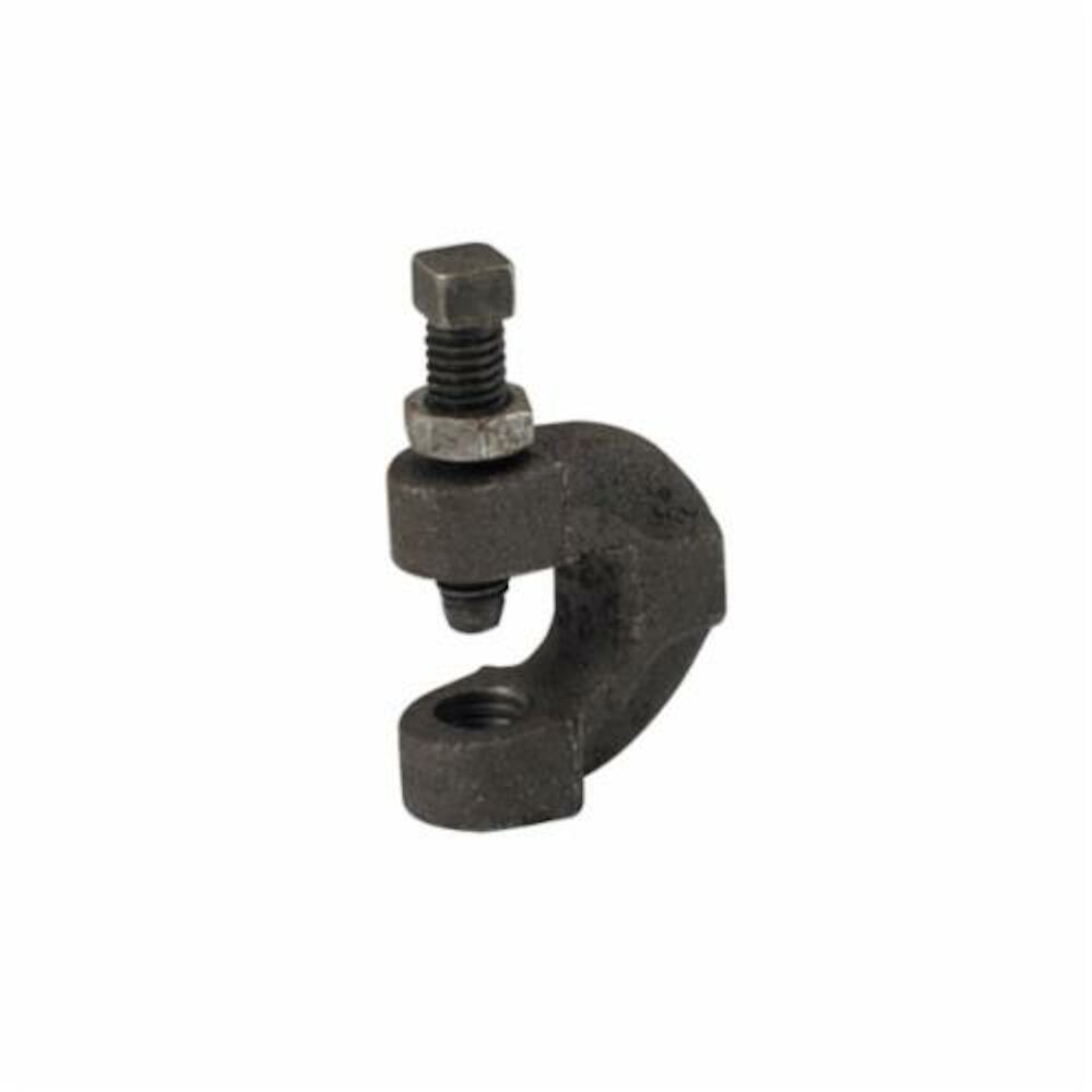 B-Line B3036L-5/8PLN C-Clamp With 4 Hex Nuts, 5/8-11 Rod, 3/4" THK, 530 lb Load, Malleable Iron, Plain