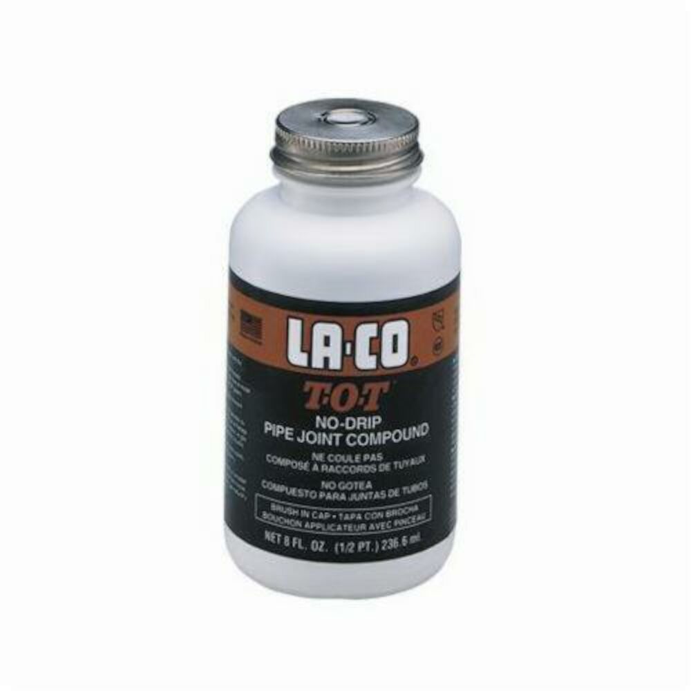 LA-CO® T-O-T® Lead-Free Pipe Thread Compound, 0.5 pt Brush-In-Cap, Paste, Gray