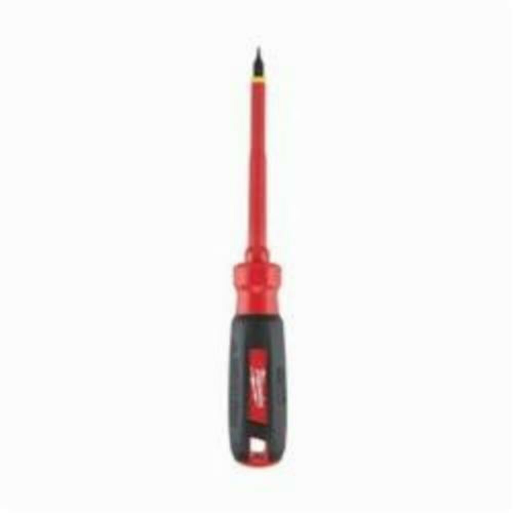 Milwaukee® Tool 48-22-2231 Screwdriver, 3/16" Cabinet Point, Steel Shank, 8" OAL, Plastic/Rubber Handle, ASTM F1505-10