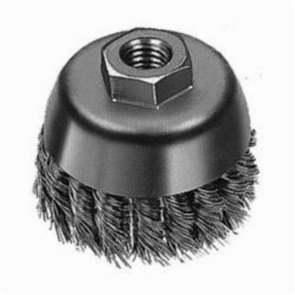 Milwaukee® Tool 48-52-5040 Cup Brush, 3" Dia, 5/8-11, 0.02 to 0.023" Carbon Steel Knot Wire