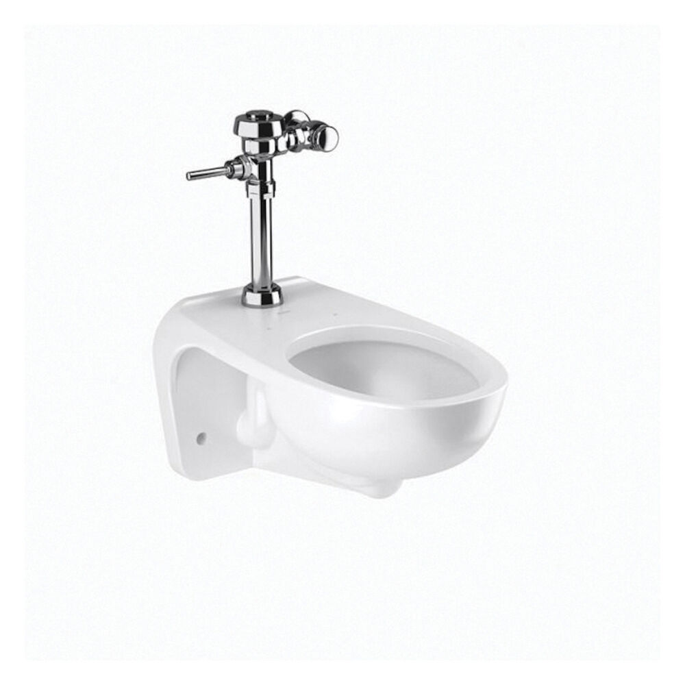 Sloan® 24501010 WETS-2450 Closet and Flushometer, Elongated Bowl, 14-1/4" H Rim, 1.28 gpf, White